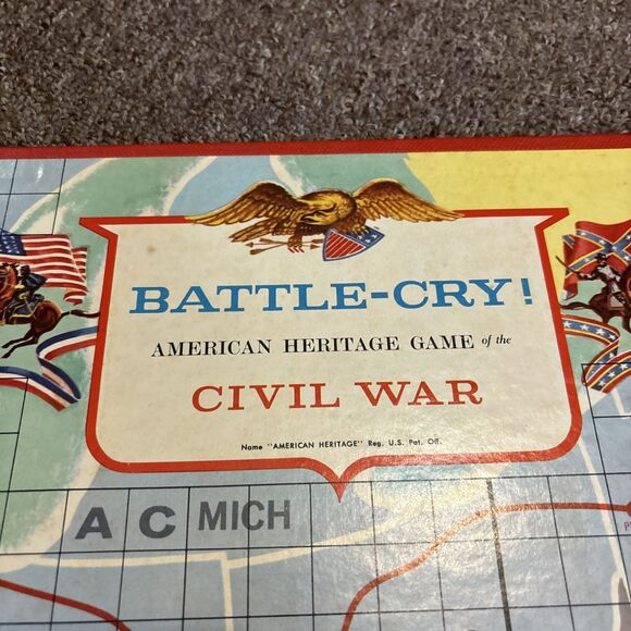 Vtg Milton Bradley Board Game Battle Cry American Heritage Board ONLY READ - Picture 3 of 3